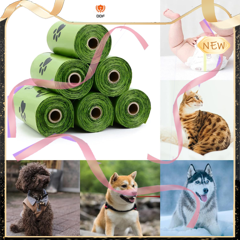 540 Dog Puppy Pets Poo Bags Degradable and Leak proof with 1 Free Dispensers UK from ddf the best price